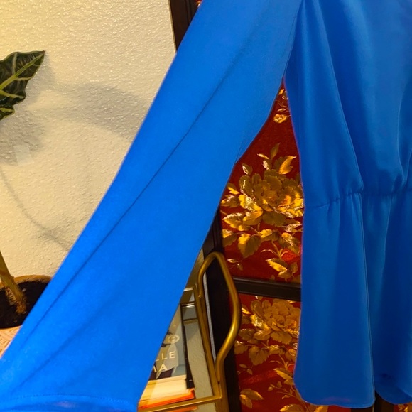 💎WAYF Blue Sheer Long Sleeve Romper. 💎Size Large NWT💎 - Picture 3 of 8